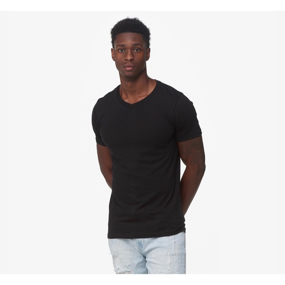 CSG Basic V-Neck Short Sleeve T-Shirt‎ – 3 Pack – Black – Size XL – NWT